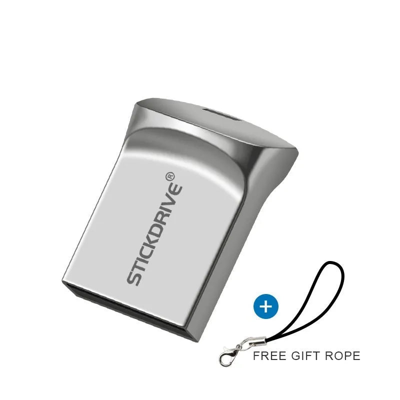 Metal car design USB flash drive with chain attachment in black and silver colour options