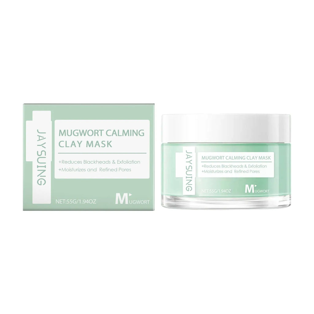 55g jar of pore cleaning bentonite clay mud mask with moxa leaf extract