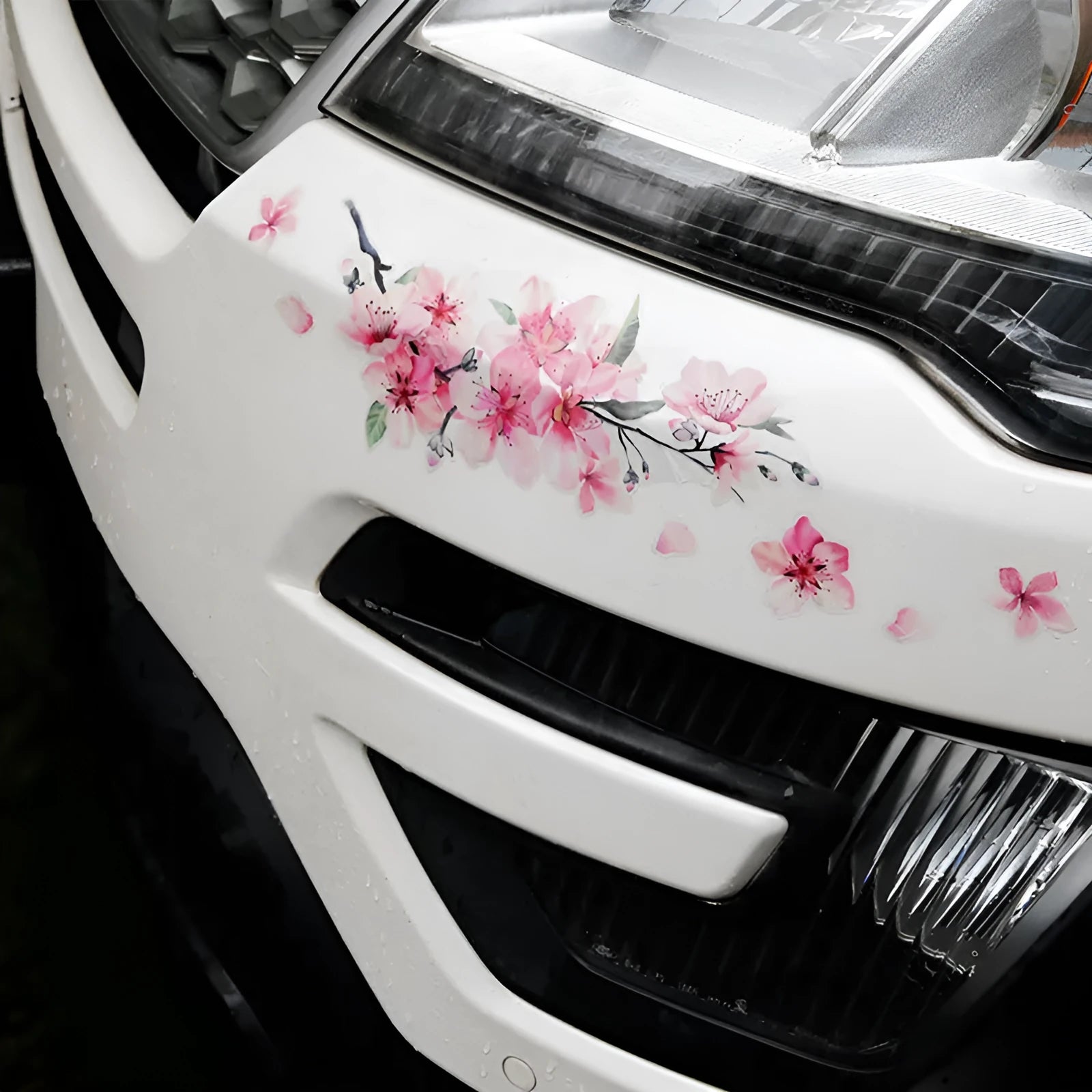 Cherry blossom floral pattern car sticker in PVC vinyl for vehicle decoration