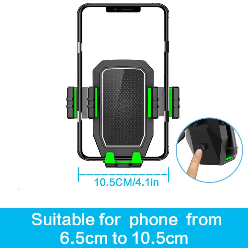 Grey car cup holder expander with integrated mobile phone slot sitting in a vehicle's drink holder