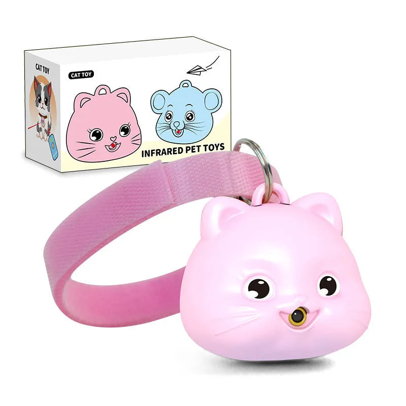 Rechargeable remote control cat training collar with infrared sensor and adjustable plastic halter