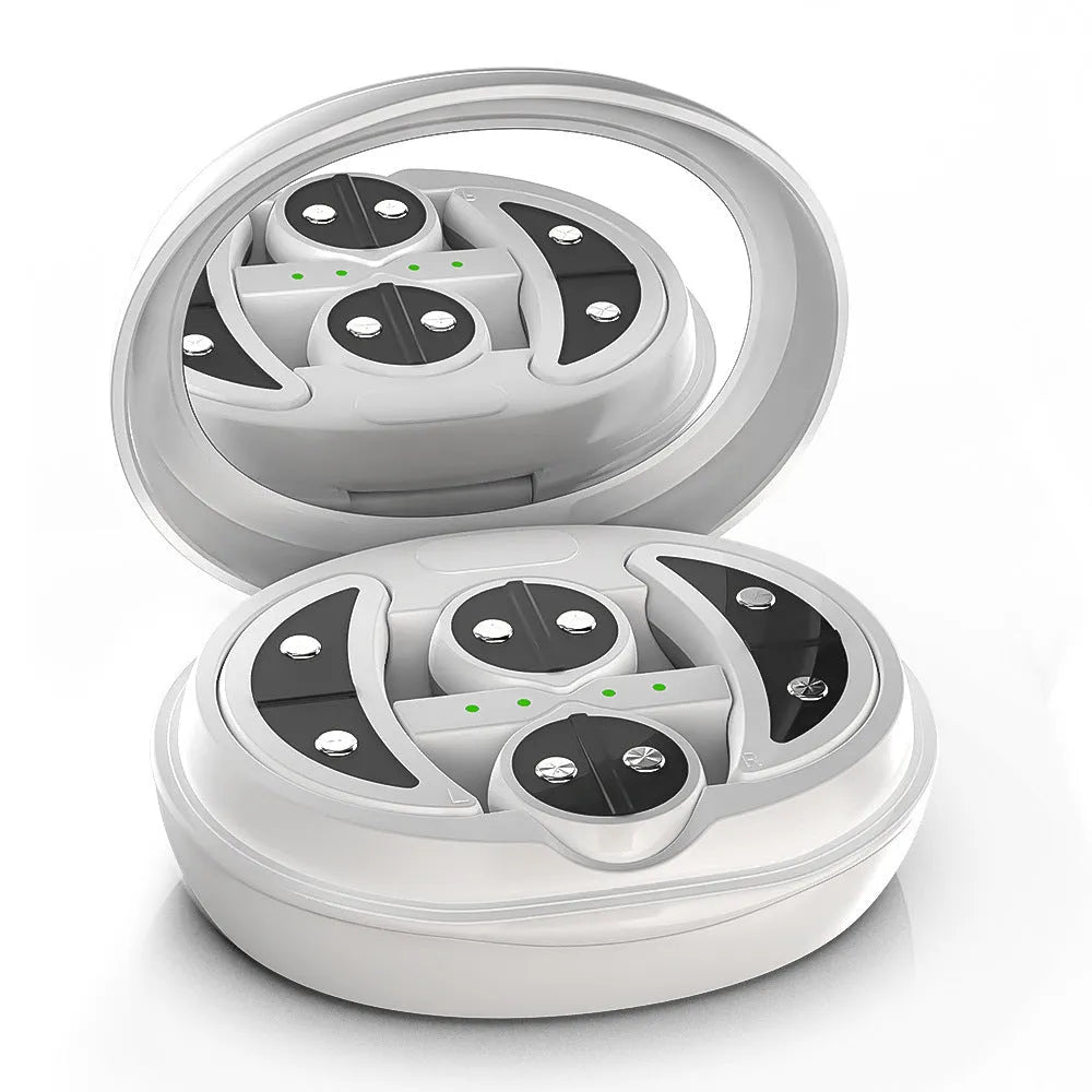 White red light EMS wireless facial massager for eye area and dark circles treatment