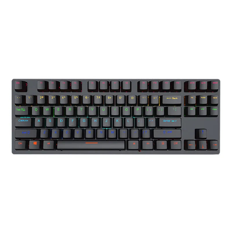 Crack K550 wired mechanical keyboard with 87 green axis keys and USB cable