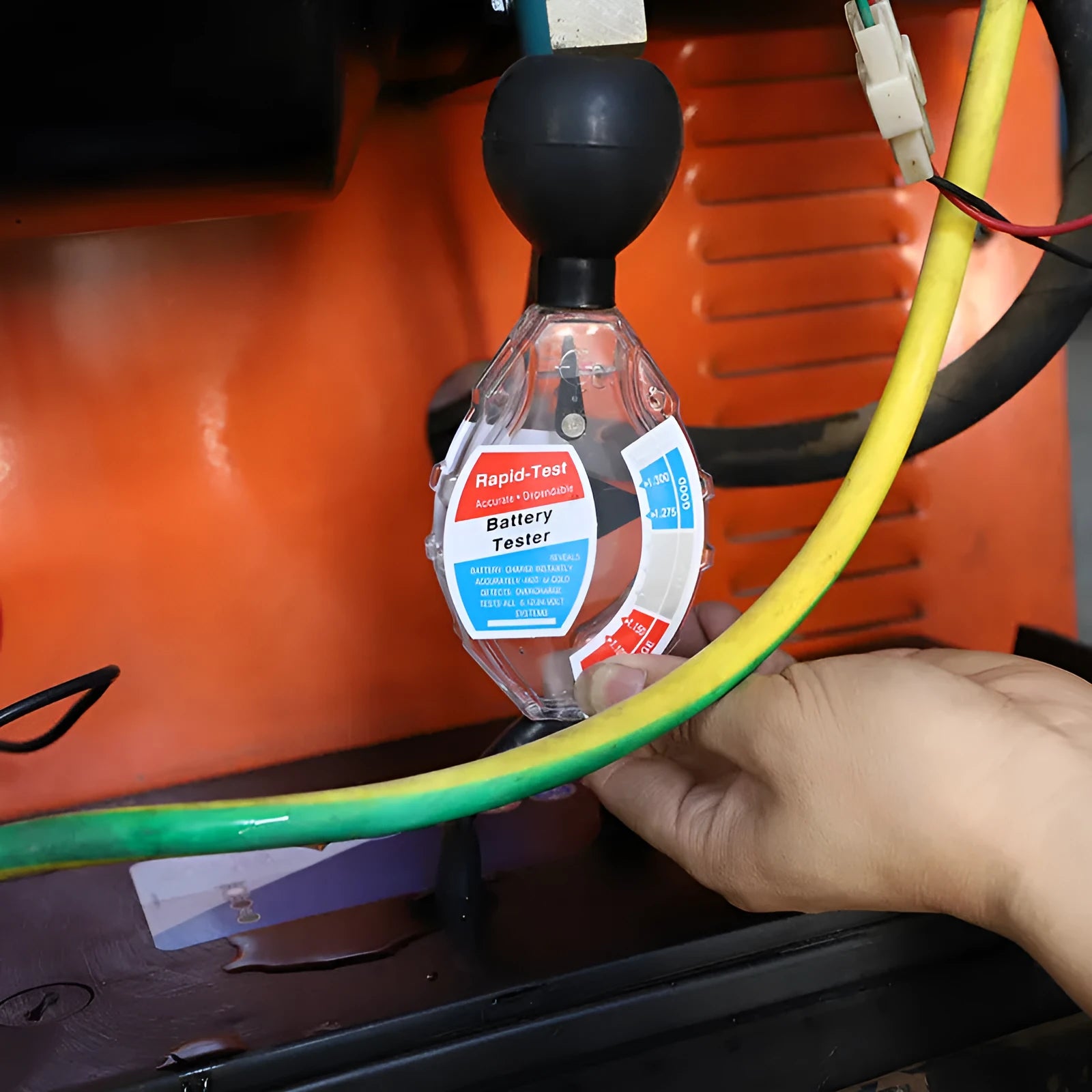 Suction electrolyte hydrometer battery testing tool with ABS construction and measurement scale