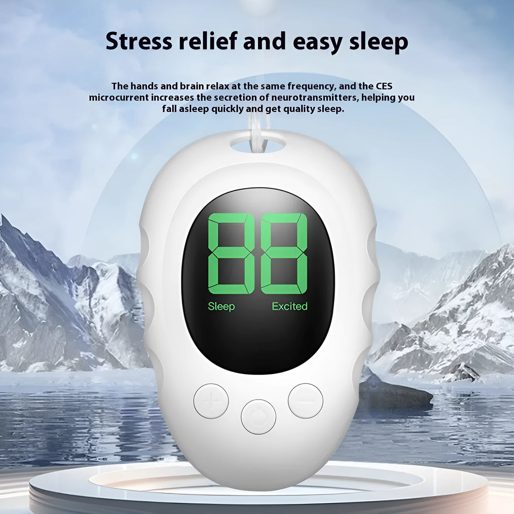 Silicone sleep aid hand grip with monitor in black, green, or white colour