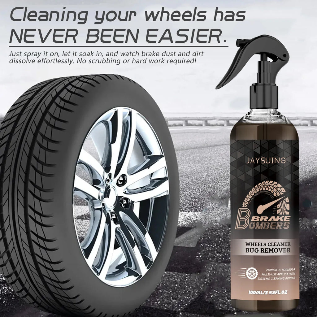 Car brake cleaner kit with 100ml bottle, applicator sponge, and cleaning cloth for brake disc maintenance