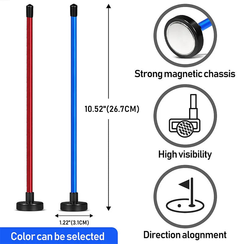 Aluminium alloy magnetic golf swing trainer with baseball bat alignment in blue and red colour options