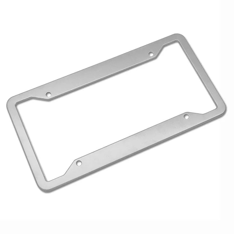 Aluminium alloy licence plate frame for UK vehicles in multiple finish options