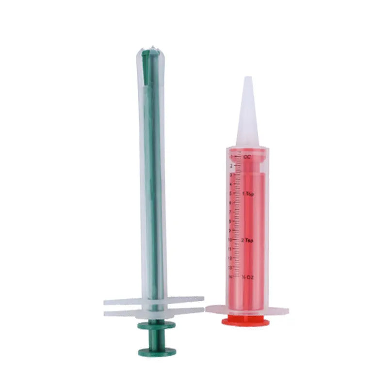 2 piece pet pill shooter with soft tip syringe for small animal medication