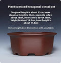 Square purple clay succulent bonsai pot in classical style for plant display