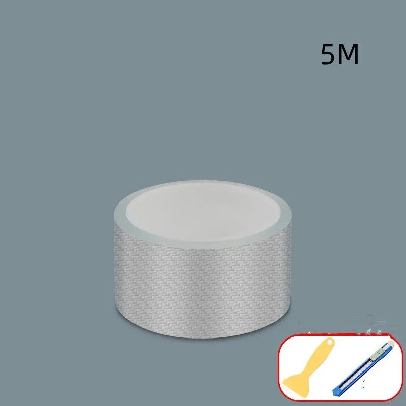 Carbon fibre grain transparent automobile anti-collision strip roll with application tools