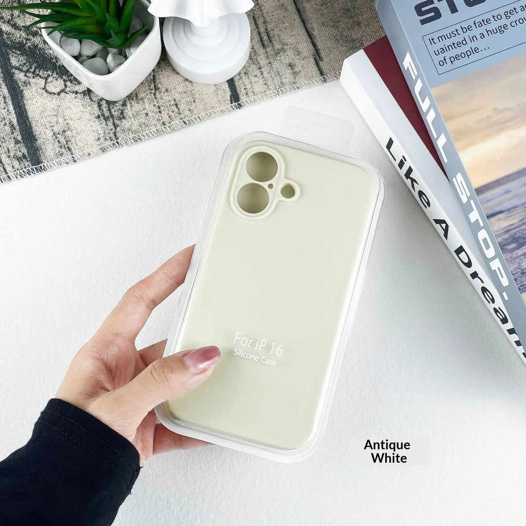 Solid colour liquid silicone phone case for Apple iPhone with anti-drop protection
