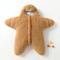 Lambskin velvet baby sleeping bag with hood and zipper in pink colour for newborn winter travel