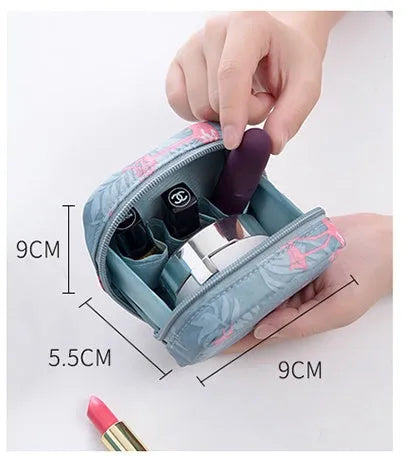Cloth cube makeup storage bag in blue, pink, white, or white pink plain colours