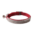 Soft flannel elastic cat collar with a quick-release buckle in pink, shown on a white background.