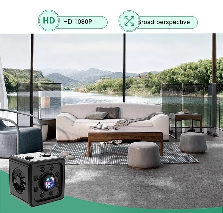 Black K13 HD sports camera with 26cm cube design shown with mounting bracket