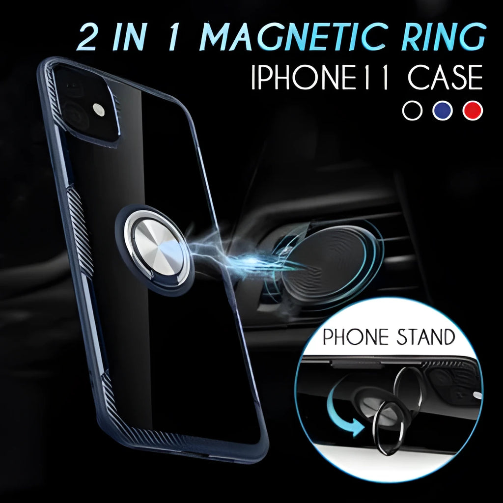 Black PU back cover phone case for iPhone 11 Pro Max showing button access points