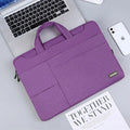 Solid-colour 15.6-inch waterproof laptop bag made from Oxford cloth, shown in dark grey.