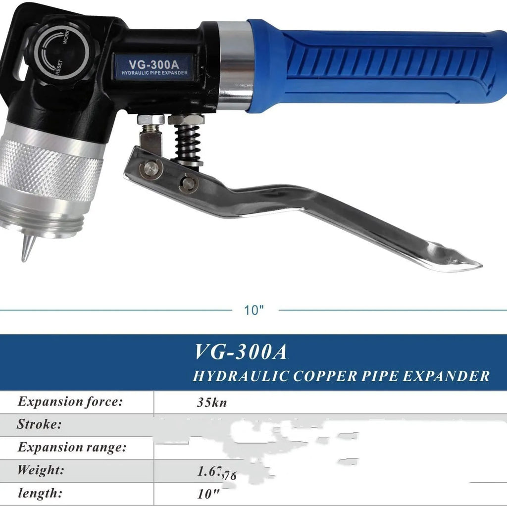 VG-300 style hydraulic tube expander tool made from high-strength alloy steel for refrigeration maintenance.