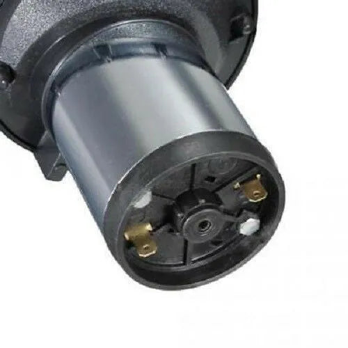 Black 12V universal replacement car horn with silver finish for automotive use