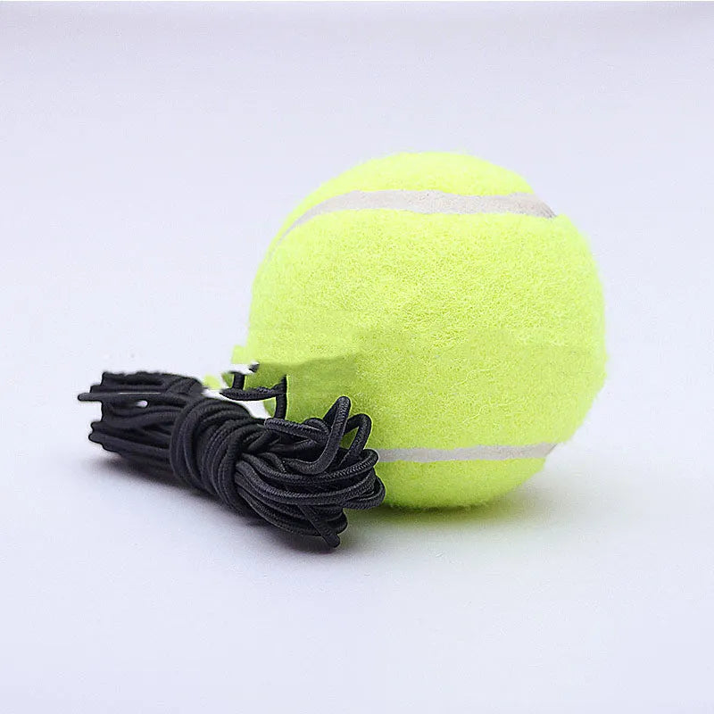 Blue chemical fibre tennis trainer with line on a flat surface