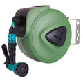Automatic retractable hose reel water drum with 10 metre PVC pipe for car washing and garden use
