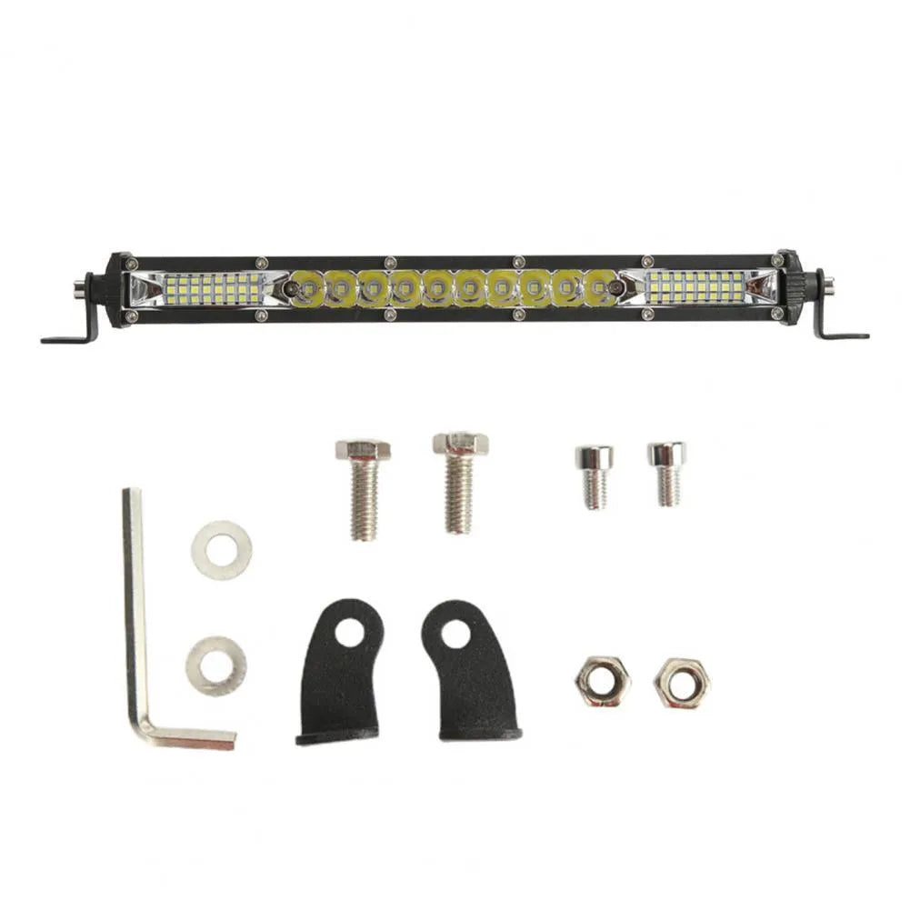 Ultra-thin single row white aluminium LED light bar for vehicle roof mounting