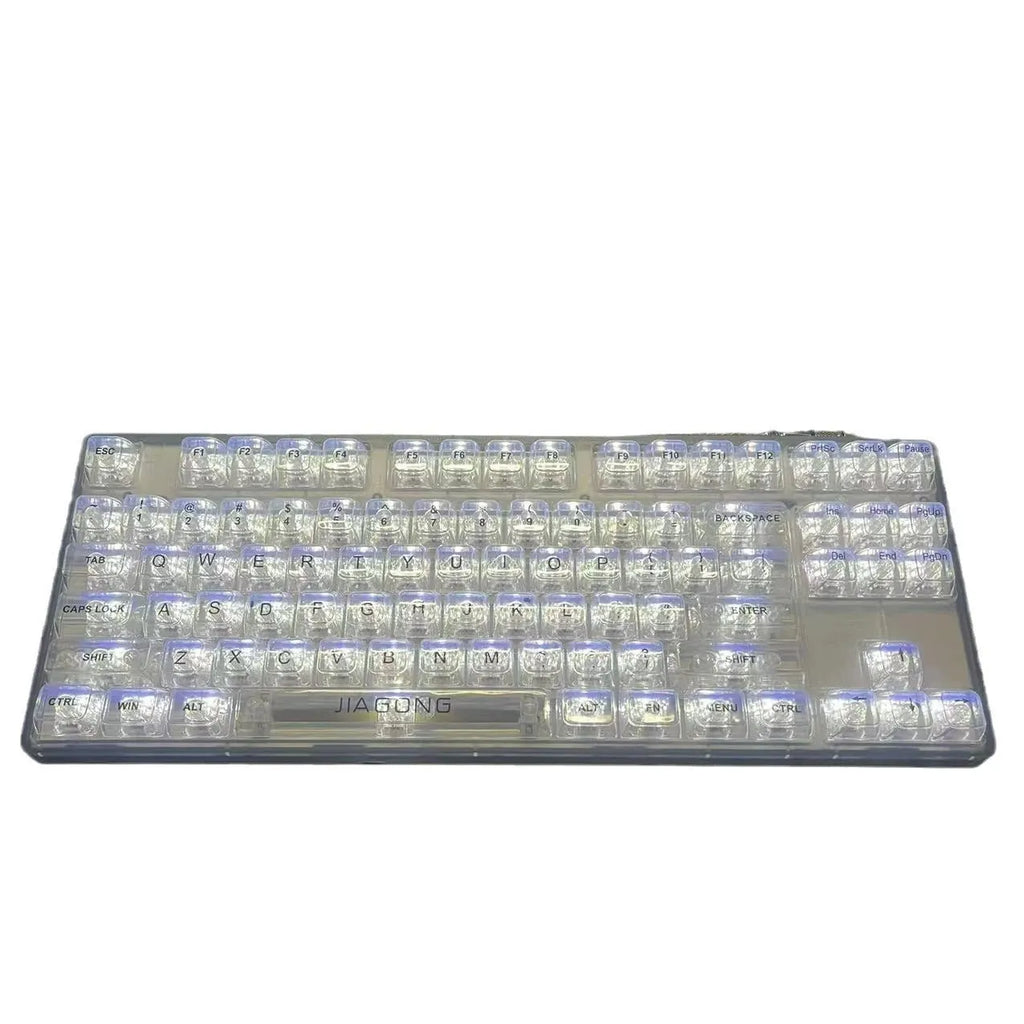 132 transparent plastic key caps for mechanical keyboard replacement set