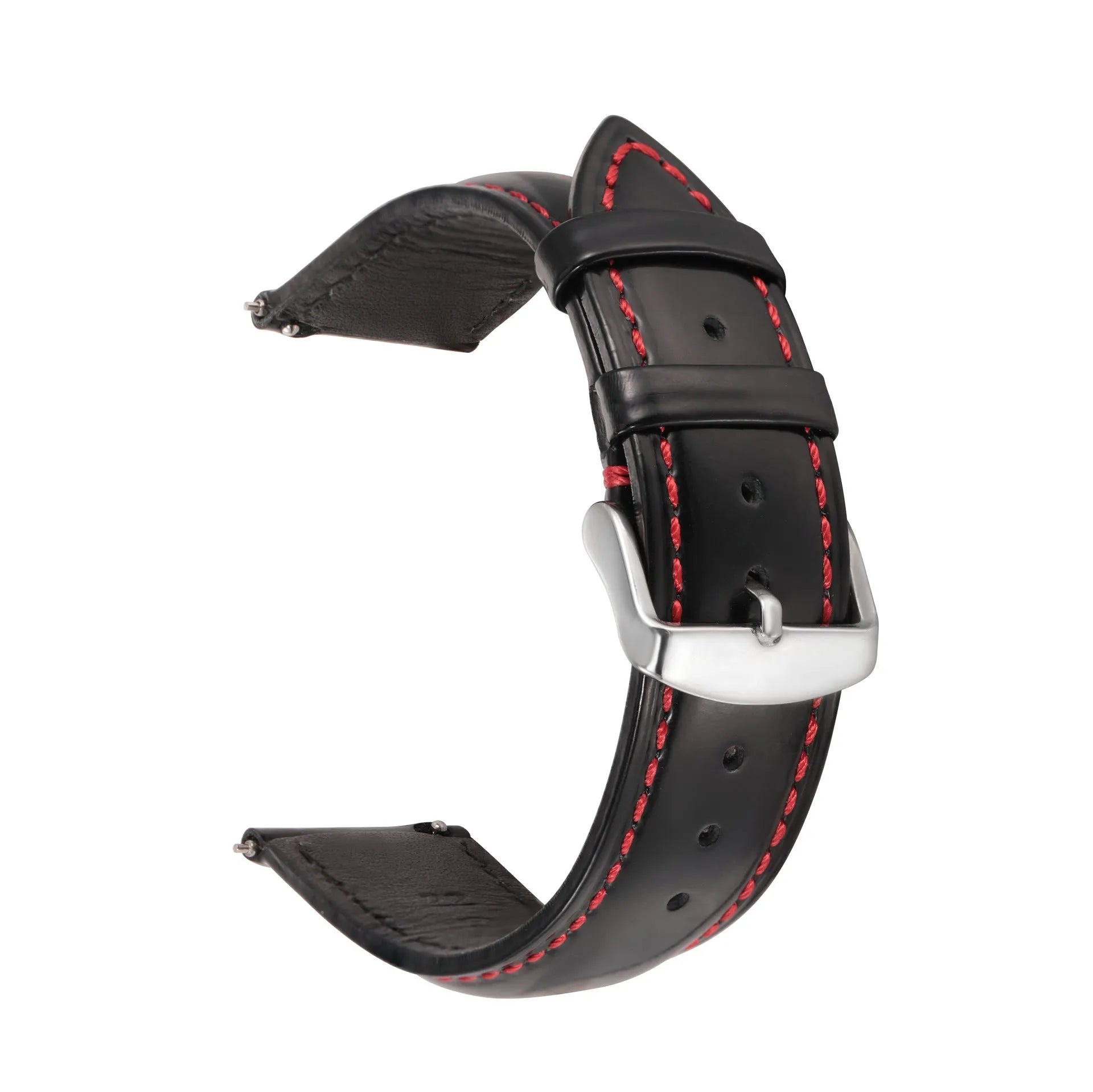 Quick release leather watch strap bright cowhide band in multiple colours and widths from 18mm to 22mm