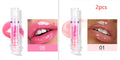 Liquid lipstick tube with glossy mirror-finish formula in six colour options