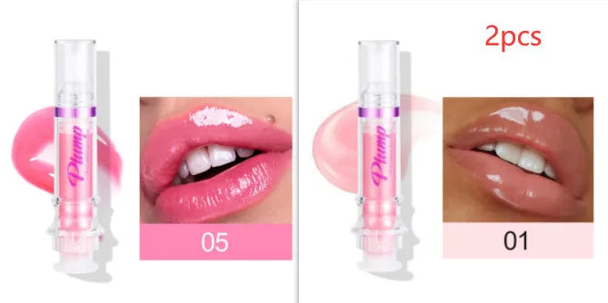 Liquid lipstick tube with glossy mirror-finish formula in six colour options