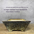 Ceramic yellow tabletop flower basin planter pot for indoor and outdoor use