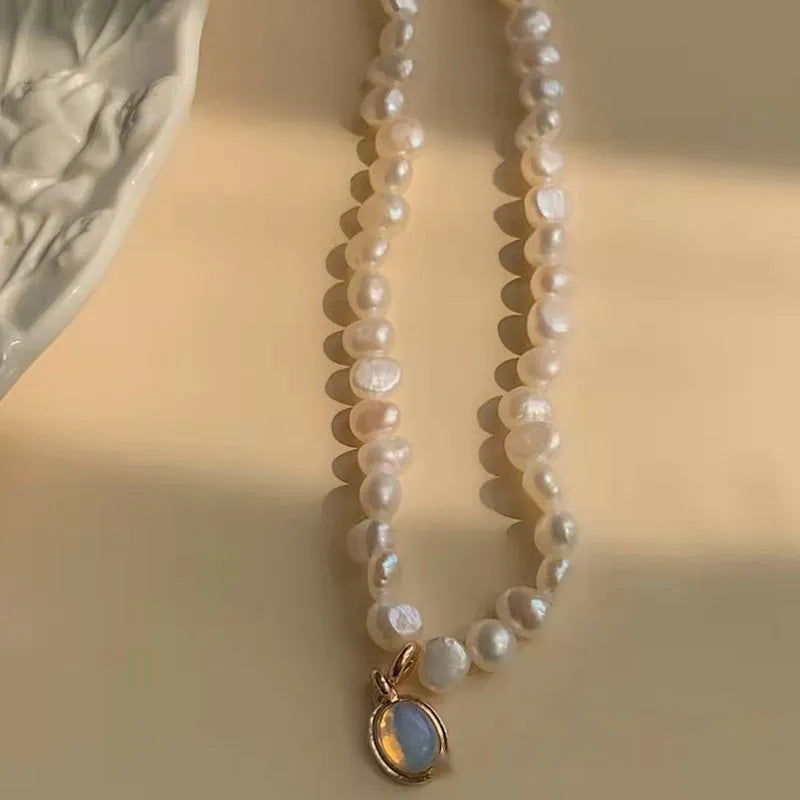French Court vintage style adjustable alloy choker necklace with a geometry shape, shown at various lengths.