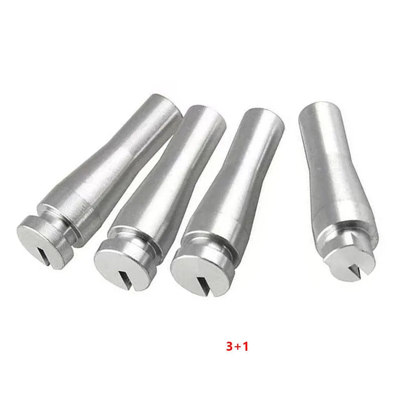 Four silver aluminium car lock cables for Ford F150 F250 F350 cab rear door latch repair