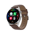 Smart watch with metal wristband and 1.3-inch screen showing Bluetooth call interface