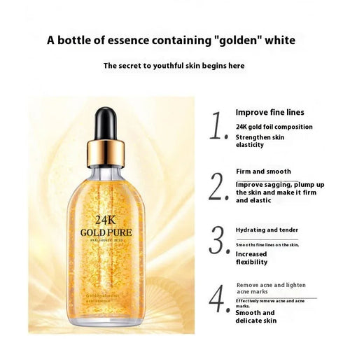 24K nicotinamide facial essence liquid with hyaluronic acid and ginseng extract in 100g packaging