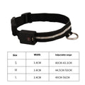Black LED luminous dog collar with cartoon pattern and attached hand rope for walking