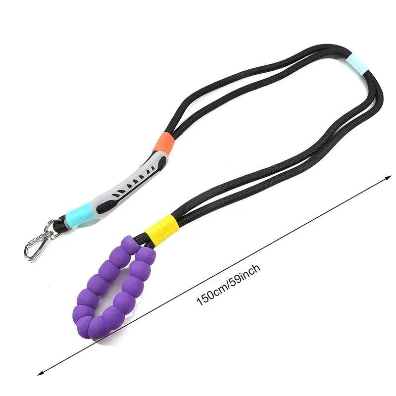 Nylon dog traction lead with foam handle in four colour options