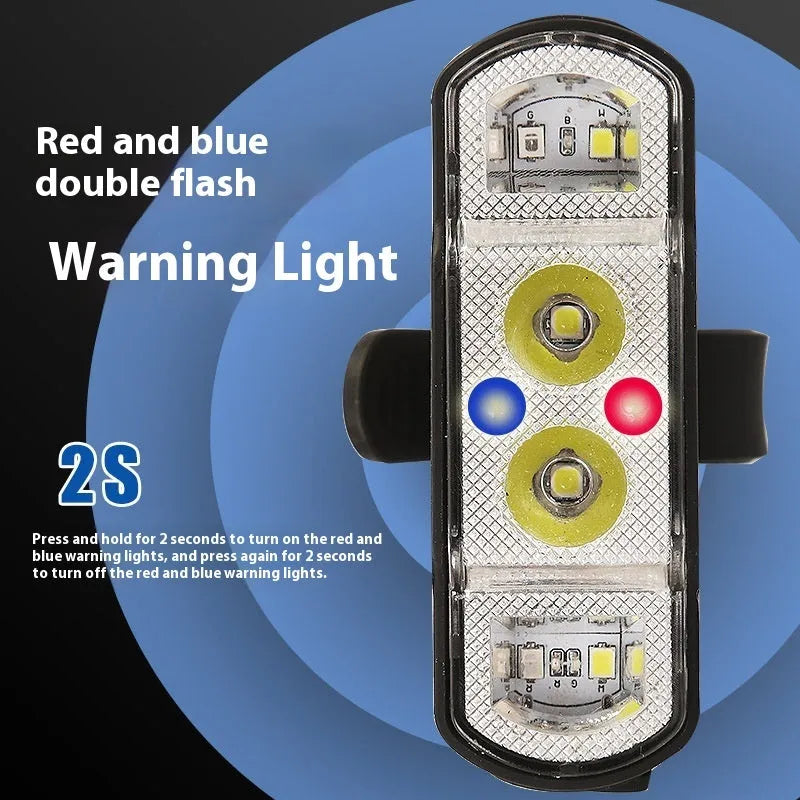 Black bicycle headlight with 350 lumen output and 18650 lithium battery