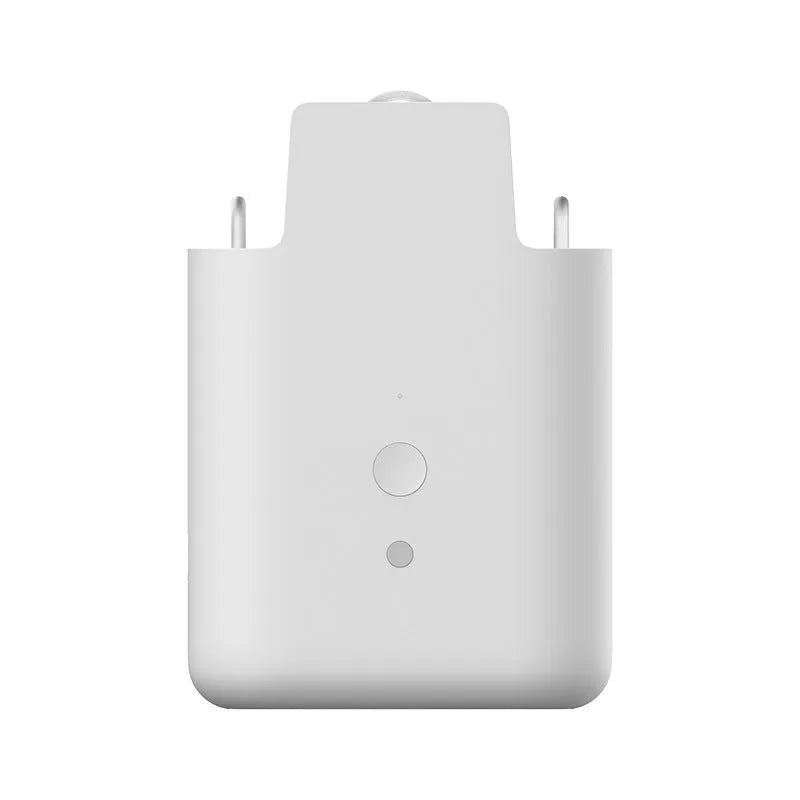 White automatic electric curtain opener motor unit with USB charging cable