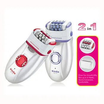 KEDA-216 colour USB electric hair removal device with cleaning brush and charger
