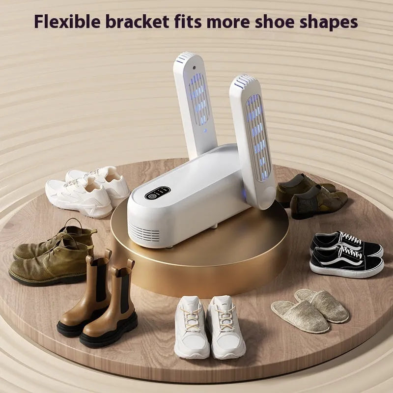 Automatic shoe dryer machine with timer display and multiple size specifications for footwear drying