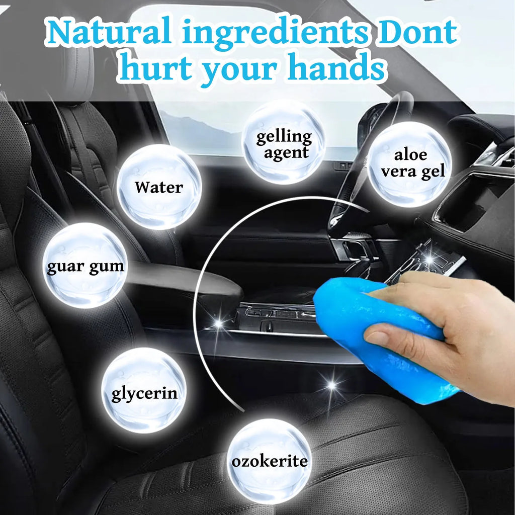 Car cleaning soft gel adhesive putty for interior dust removal, 6.2 x 5.7 cm size