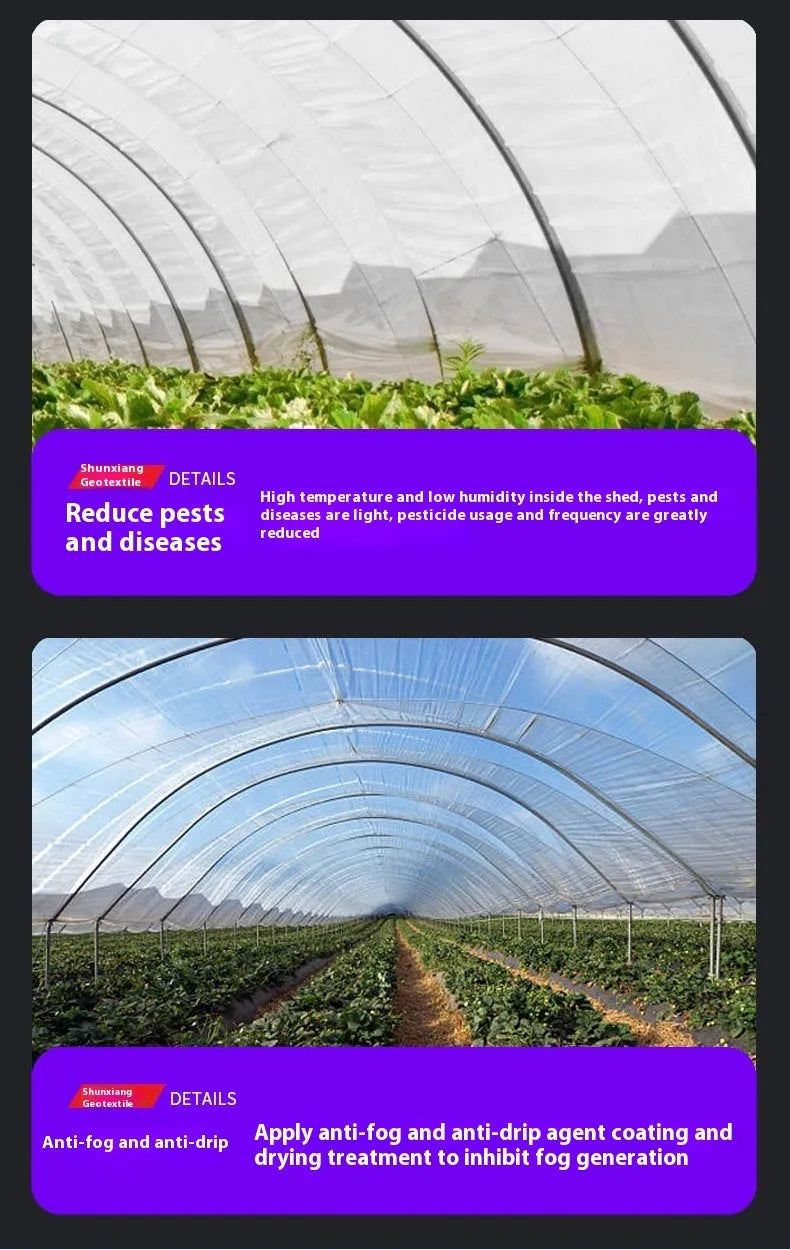 Plastic greenhouse cold insulation film for vegetable sheds measuring 4x8 metres