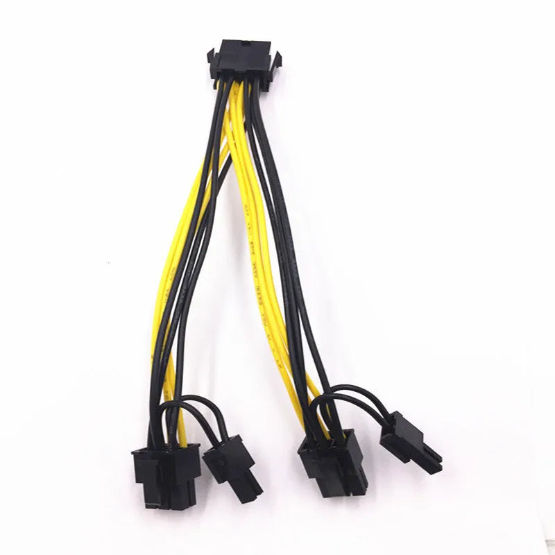 8PIN female to dual 8PIN male graphics card power adapter cable 21cm length