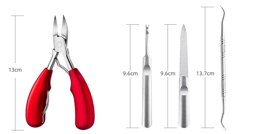 Nail clippers with stainless steel blades and coloured ABS handles