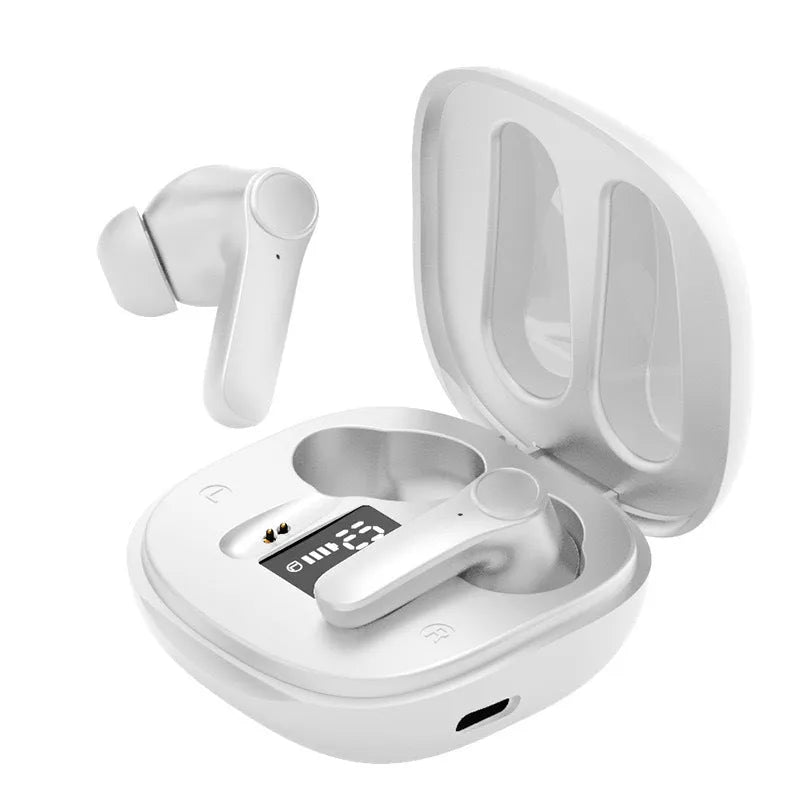 Wireless Bluetooth translation in-ear headphones with touch controls in black or white