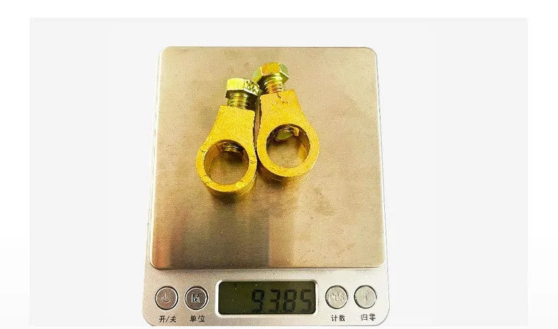 Pure copper automotive battery terminal clamp for electrical connections