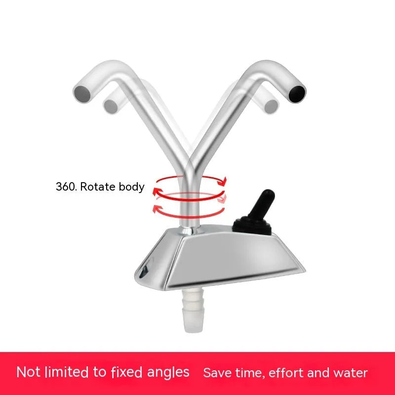 Electronic control RV kitchen faucet with polished stainless steel finish and 9mm plumbing connections