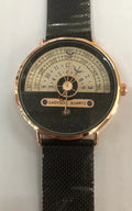 Men's gold and silver sports watch with round 40mm dial and stainless steel or leather strap